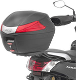Monolock Black Tech Top Case - 30 Lt Technopolymer - Givi Compatible With Yamaha N-Max 125 - 155 (2015-2020)