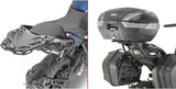 Monolock Riviera Triple Black Top Case - 46 Lt Riviera Technopolymer - Givi Compatible With Yamaha Niken Gt 900 (2019-2024)