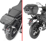 Monolock Vision Black Tech Top Case - 34 Lt Vision Technopolymer - Givi Compatible With Yamaha Mt-125 (2020-2024)