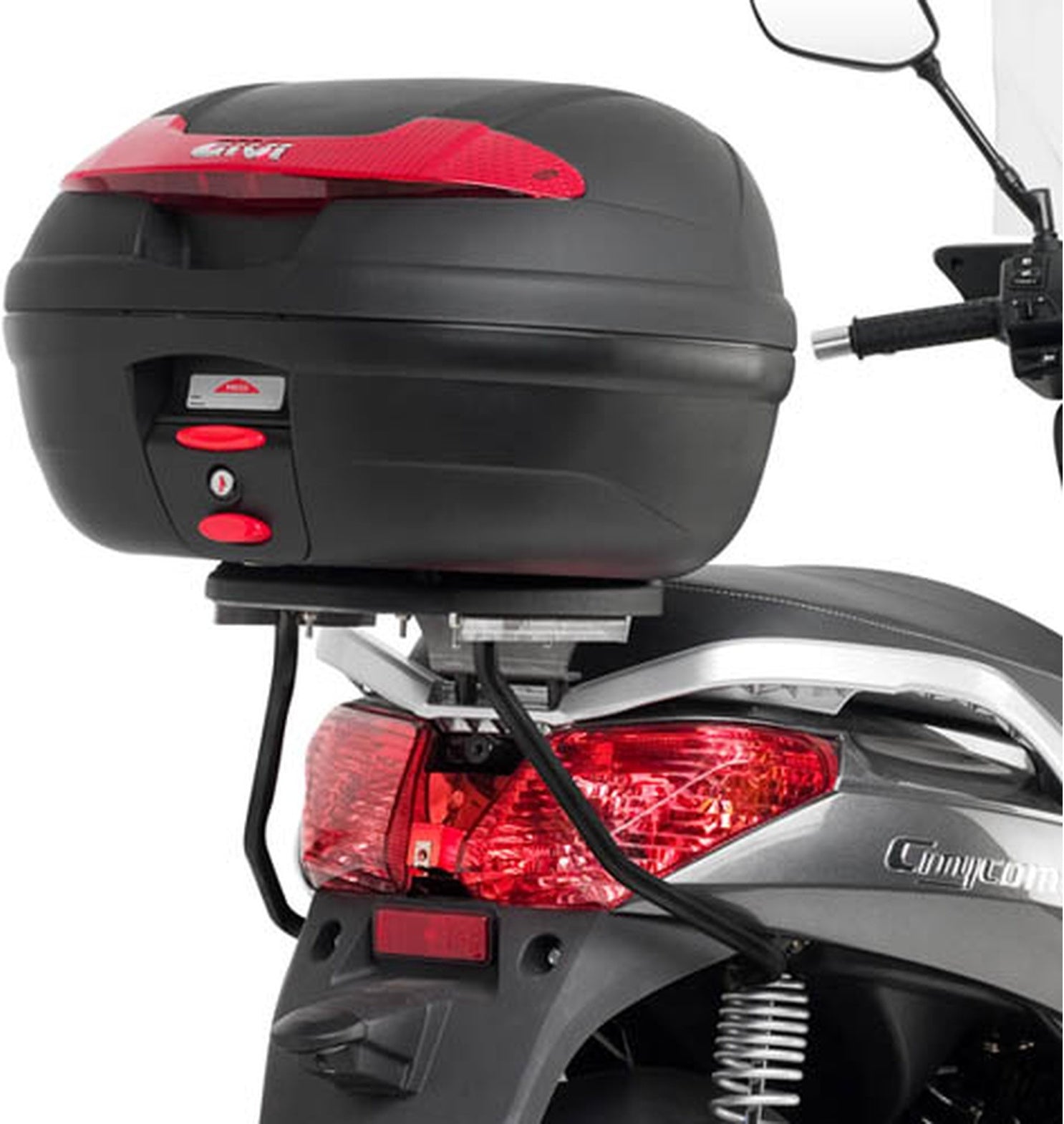 Monolock Simply Iv Black Tech Top Case - 45 Lt Simply Iv Technopolymer - Givi Compatible With Sym Citycom 300 (2008-2019)