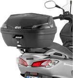 Bauletto Monolock Nero 29 Lt Plastica - Givi Compatibile Con Suzuki Uh 125 - 200 Burgman Abs (2014-2021)