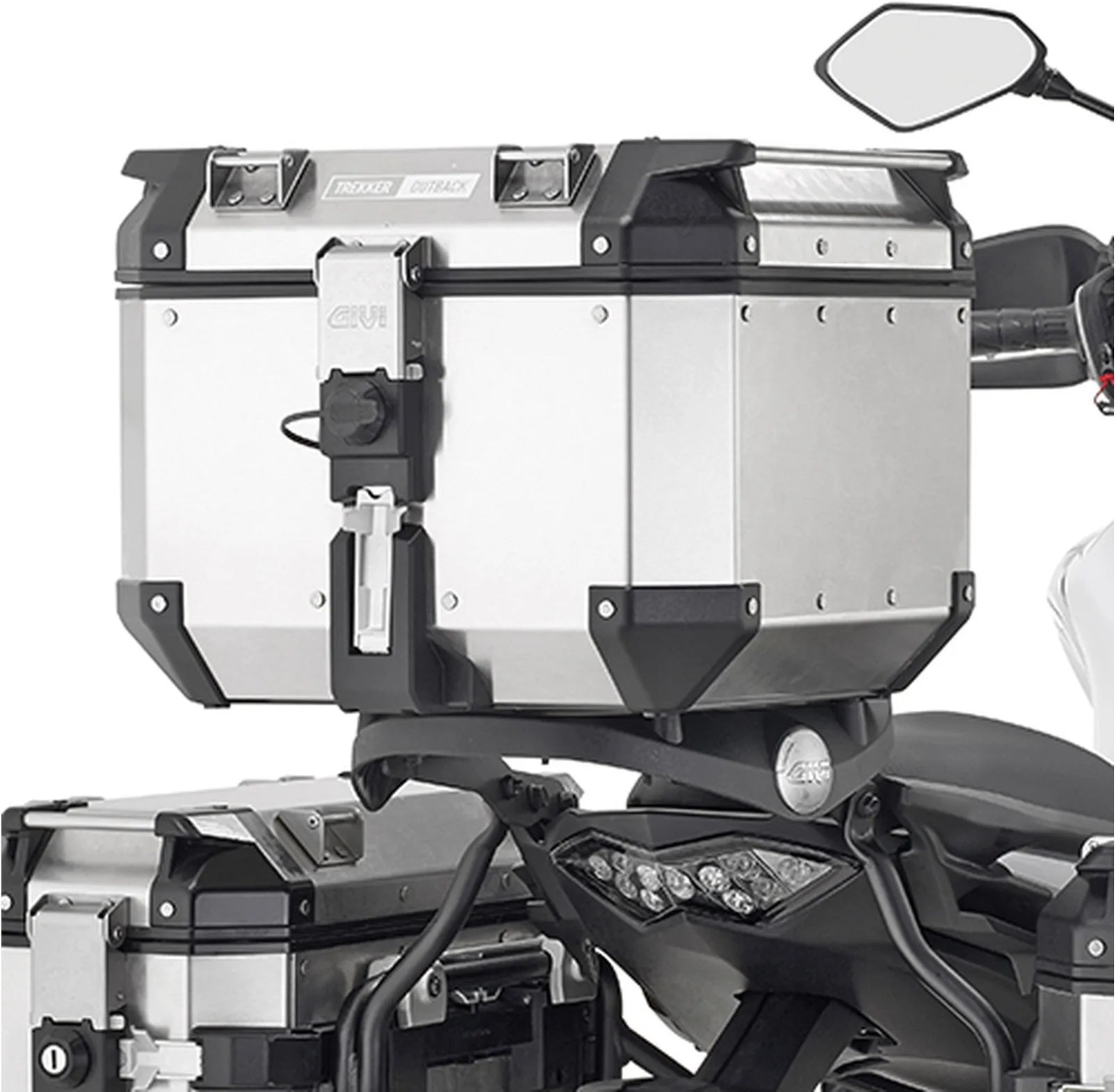 Bauletto Monokey Trekker Dolomiti Alluminio Nero 46 Lt Trekker Dolomiti Alluminio - Givi Compatibile Con Kawasaki Versys 650 (2015-2021)