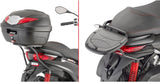Monolock Silver Top Case - 32 Lt Technopolymer - Givi Compatible With Piaggio Mp3 125 - 300 Yourban (2011-2018)