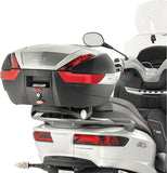 Monokey Trekker Outback Evo Smart Black Aluminium Top Case - 42 Lt Trekker Outback Evo Smart Aluminium - Givi Compatible With Piaggio Mp3 500 Ie Sport (2014-2017)