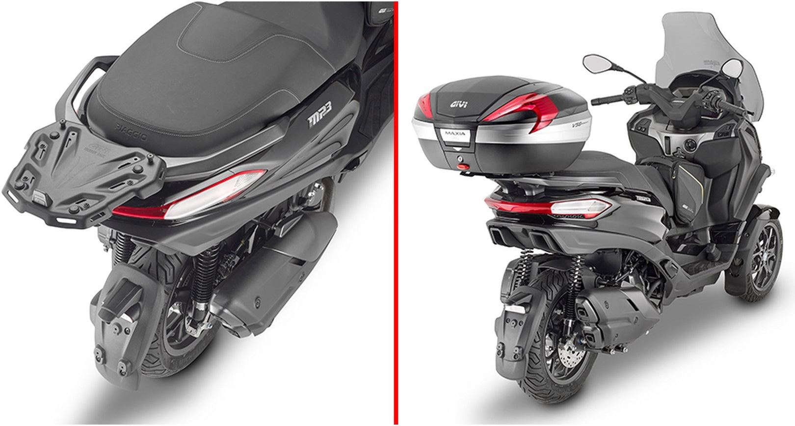 Monokey Trekker Alaska Black Aluminium Top Case - 44 Lt Trekker Alaska Aluminium - Givi Compatible With Piaggio Mp3 530 Exclusive Hpe (2022-2024)