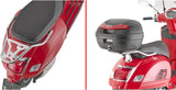 Monolock Riviera Black Tech Top Case - 46 Lt Riviera Technopolymer - Givi Compatible With Piaggio Vespa Gts 125 - 150 - 300 Super (2008-2022)