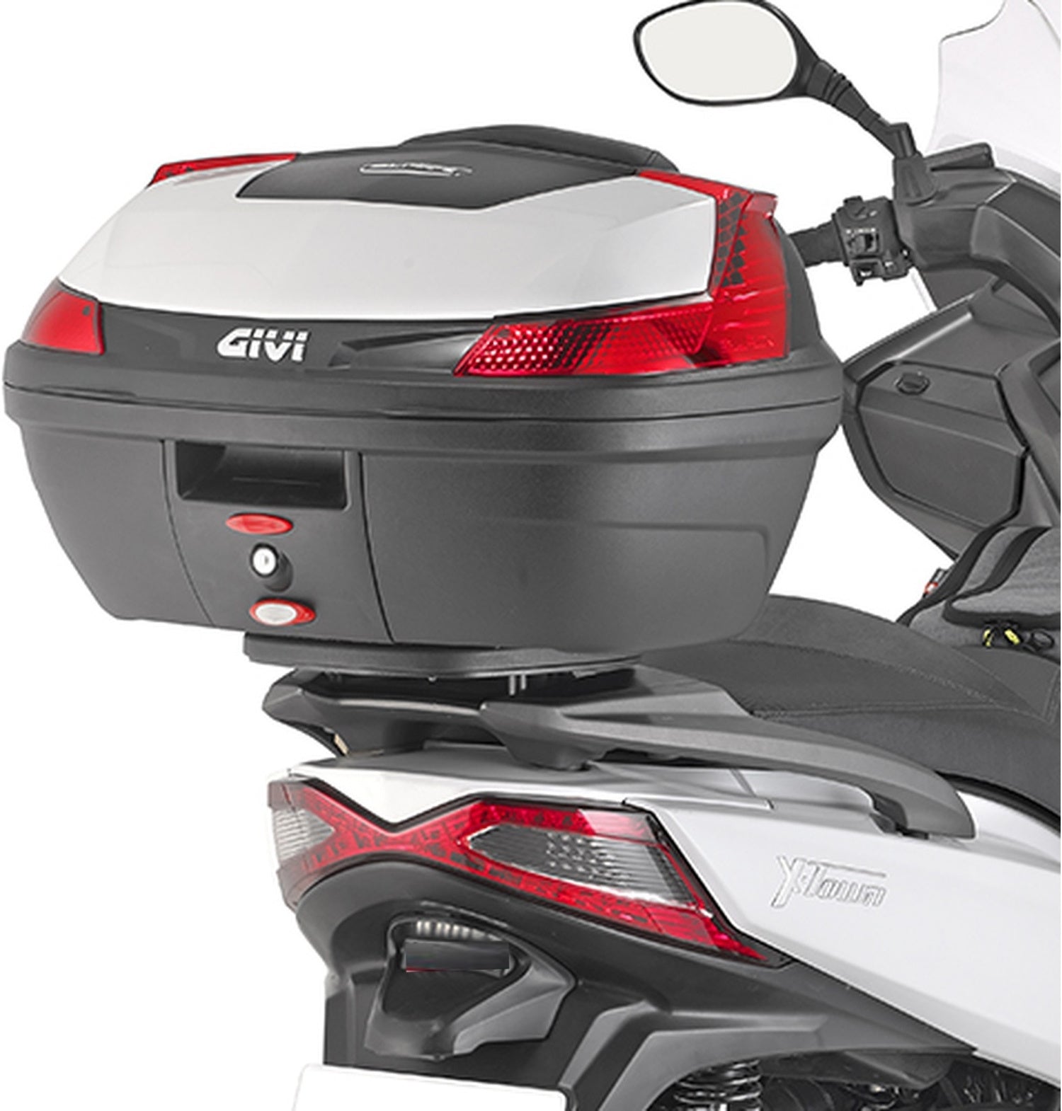 Monokey Trekker Outback Evo Smart Anodized Aluminium Top Case - 42 Lt Trekker Outback Evo Smart Anodized Aluminium - Givi Compatible With Kymco Xtown 125 - 300 (2016-2024)