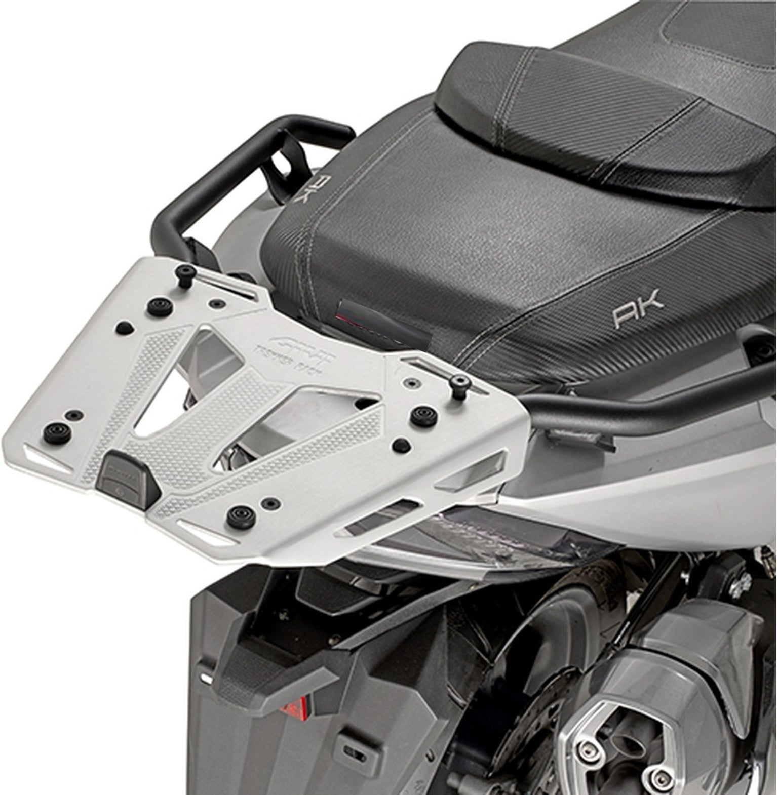 Monokey Trekker Alaska Black Aluminium Top Case - 44 Lt Trekker Alaska Aluminium - Givi Compatible With Kymco Ak 550 Ets (2017-2024)