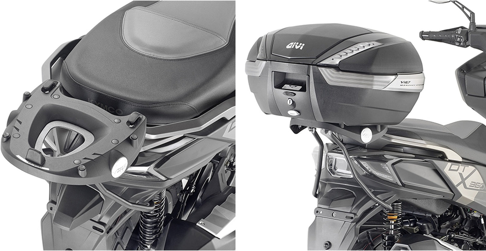 Monokey Trekker Outback Evo Smart Aluminium Top Case - 42 Lt Trekker Outback Evo Smart Aluminium - Givi Compatible With Kymco Dtx 360 125 - 300 - 350 (2021-2024)