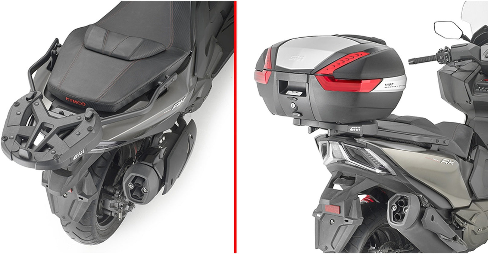 Monokey Trekker Dolomiti Black Aluminium Top Case - 30 Lt Trekker Dolomiti Aluminium - Givi Compatible With Kymco Ak 550 Premium (2023-2024)