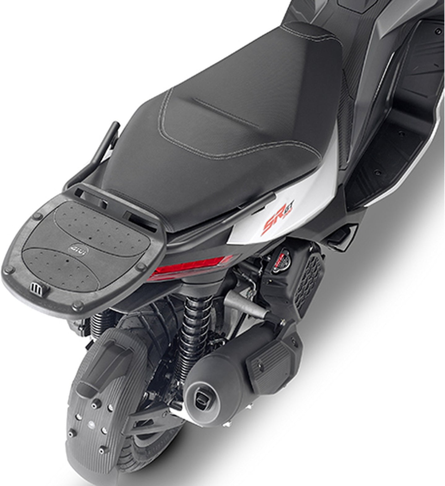 Monolock Riviera Black Tech Top Case - 46 Lt Riviera Technopolymer - Givi Compatible With Aprilia Sr Gt 125 - 200 (2022-2024)