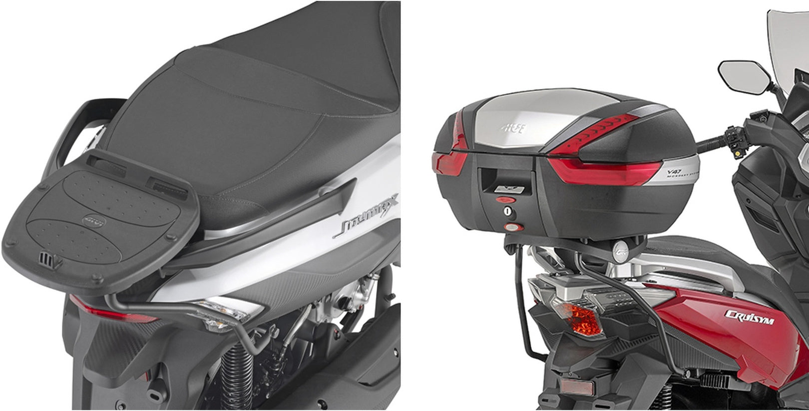 Monokey Trekker Alaska Aluminium Top Case - 56 Lt Trekker Alaska Aluminium - Givi Compatible With Sym Joymax 300 Z+ (2021-2024)