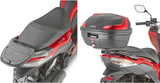 Monolock Vision Black Tech Top Case - 34 Lt Vision Technopolymer - Givi Compatible With Sym Jet X 125 (2021-2024)