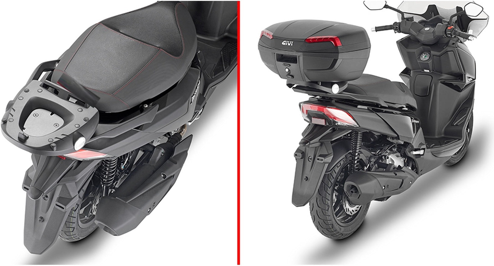 Monokey Arena Black Tech Top Case - 45 Lt Arena Technopolymer - Givi Compatible With Sym Joyride 300 (2022-2024)