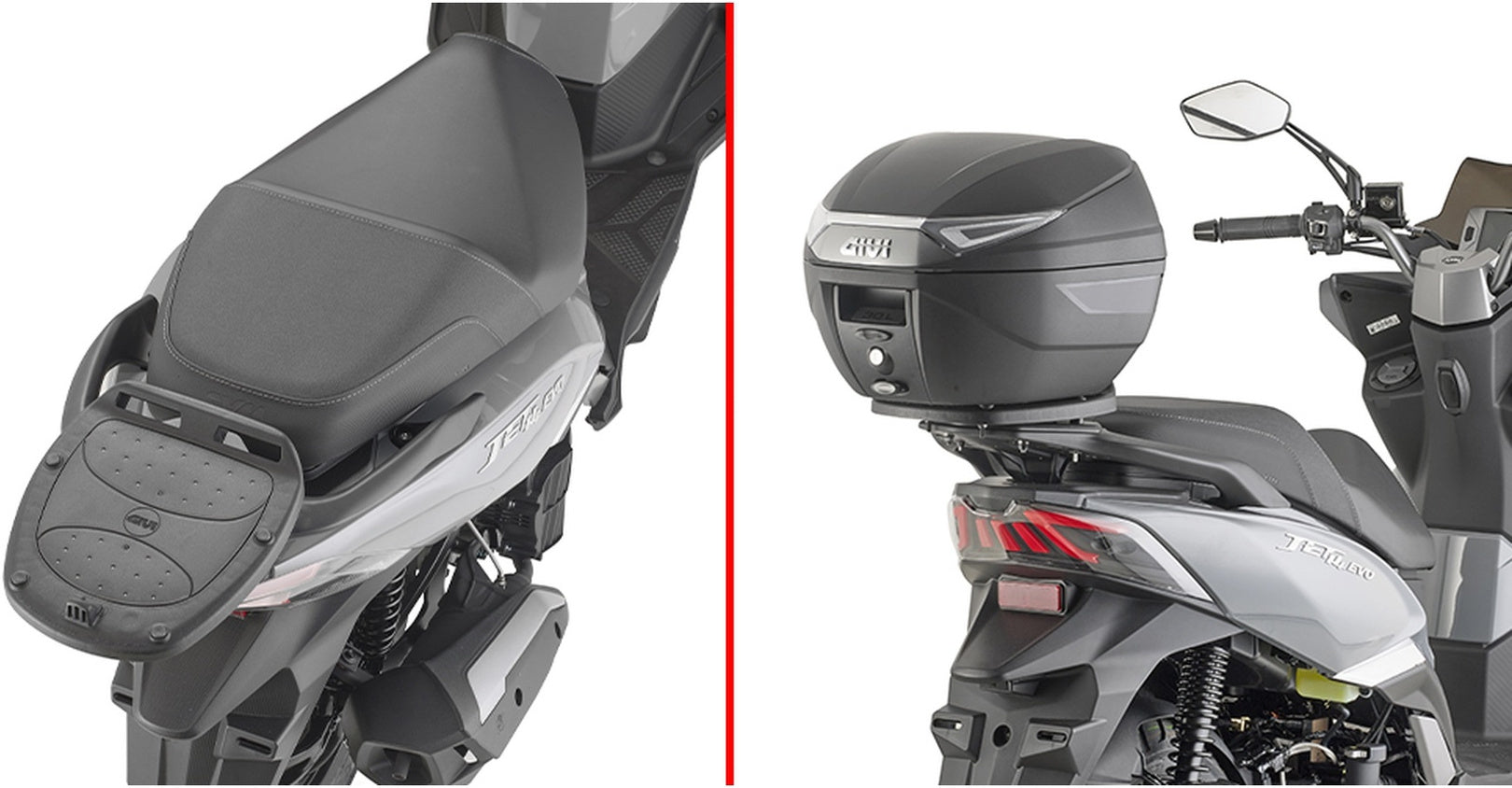 Monolock Simply Iv Black Tech Top Case - 45 Lt Simply Iv Technopolymer - Givi Compatible With Sym Jet 14 Evo 125 - 200 (2024)