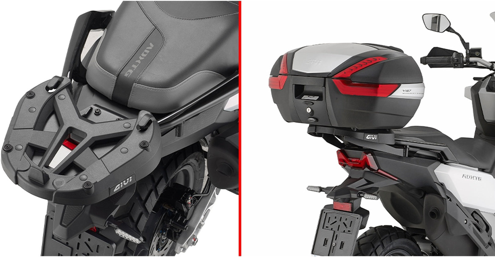 Monokey Carbon Look Tech Top Case - 47 Lt Technopolymer - Givi Compatible With Sym Adx Tg 400 (2025)