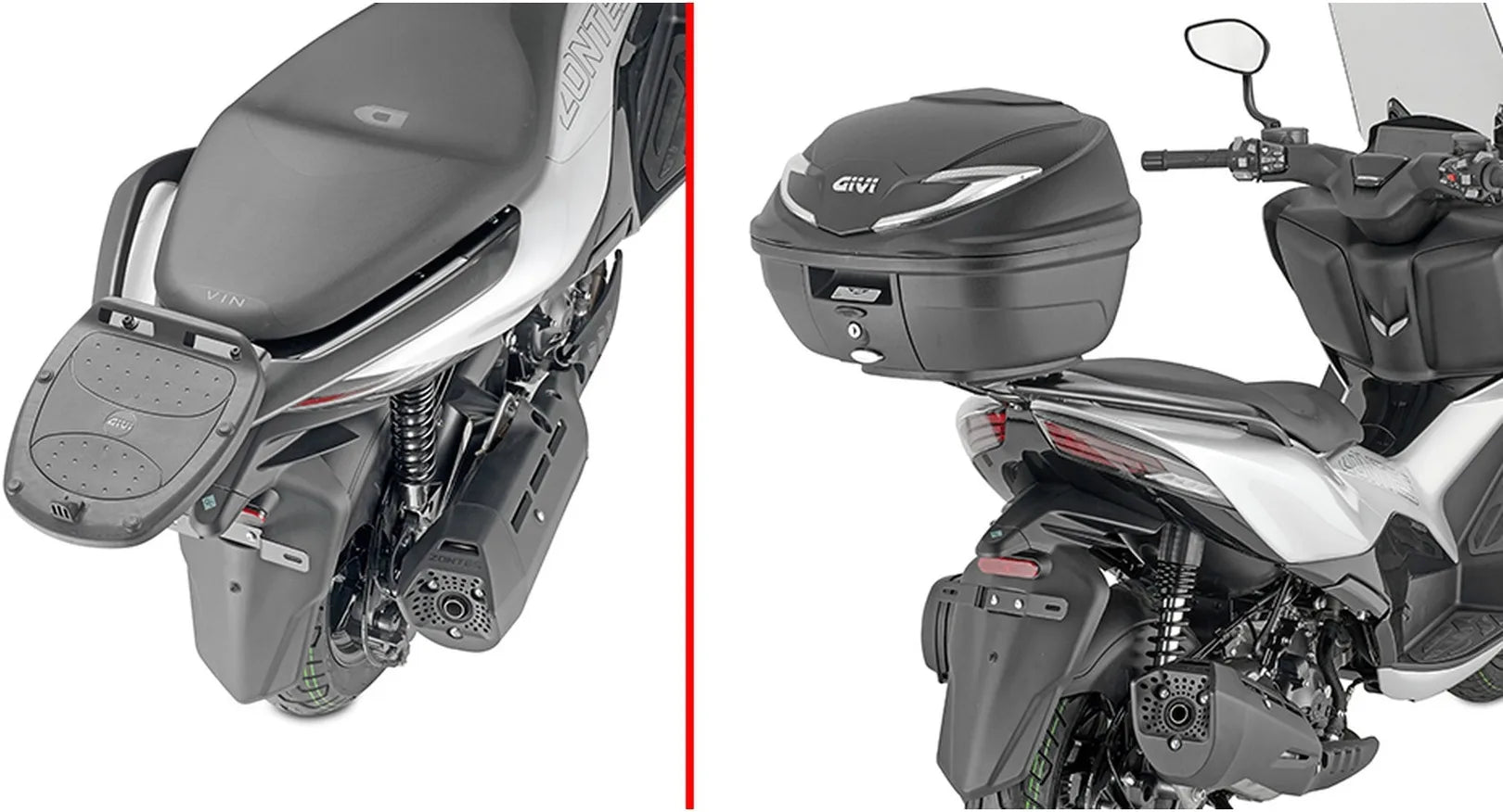 Bauletto Monolock Nero 29 Lt Plastica - Givi Compatibile Con Zontes 350 D (2023-2024)