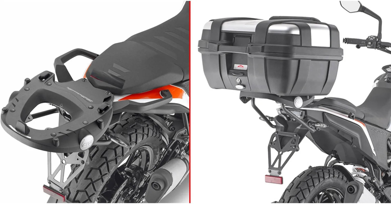 Bauletto Monokey Argento Tech 47 Lt Plastica - Givi Compatibile Con Ktm 390 Adventure (2020-2024)