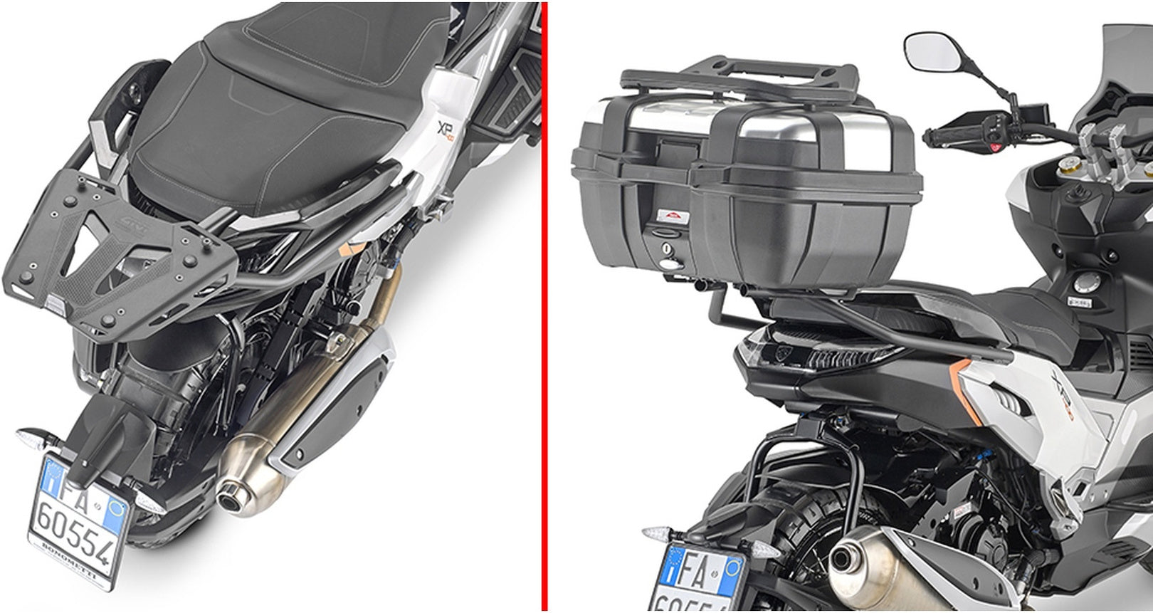 Monokey Trekker Alaska Black Aluminium Top Case - 44 Lt Trekker Alaska Aluminium - Givi Compatible With Peugeot Xp 400 Allure (2023)