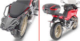 Monokey Maxia 5 Silver Top Case - 58 Lt Maxia 5 Technopolymer - Givi Compatible With Moto Guzzi V 100 Mandello 1000 (2022-2024)