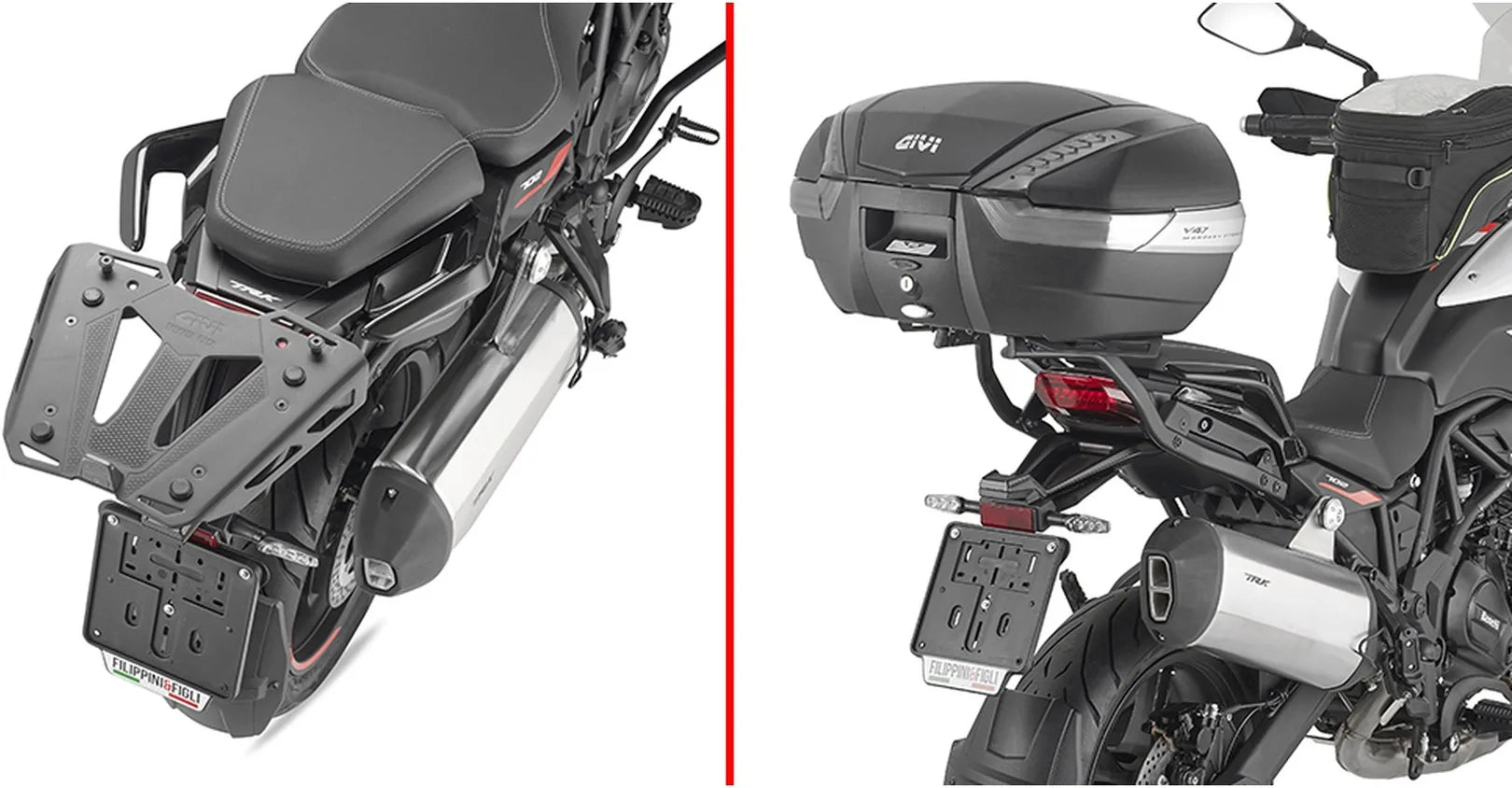 Bauletto Monokey Argento Tech 47 Lt Plastica - Givi Compatibile Con Benelli Trk 702 (2023-2024)