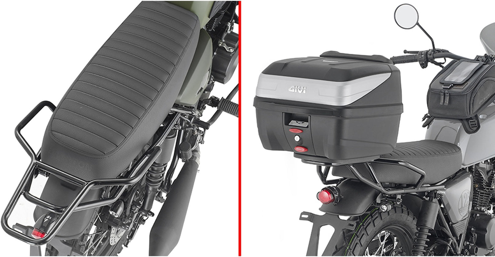 Monolock Vision Black Tech Top Case - 34 Lt Vision Technopolymer - Givi Compatible With Brixton Felsberg 125 (2023-2024)