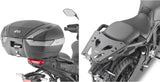 Monokey Trekker Lite Black Top Case - 35 Lt Trekker Lite Technopolymer - Givi Compatible With Yamaha Tracer 9 - Gt - Gt+ (2021-2024)