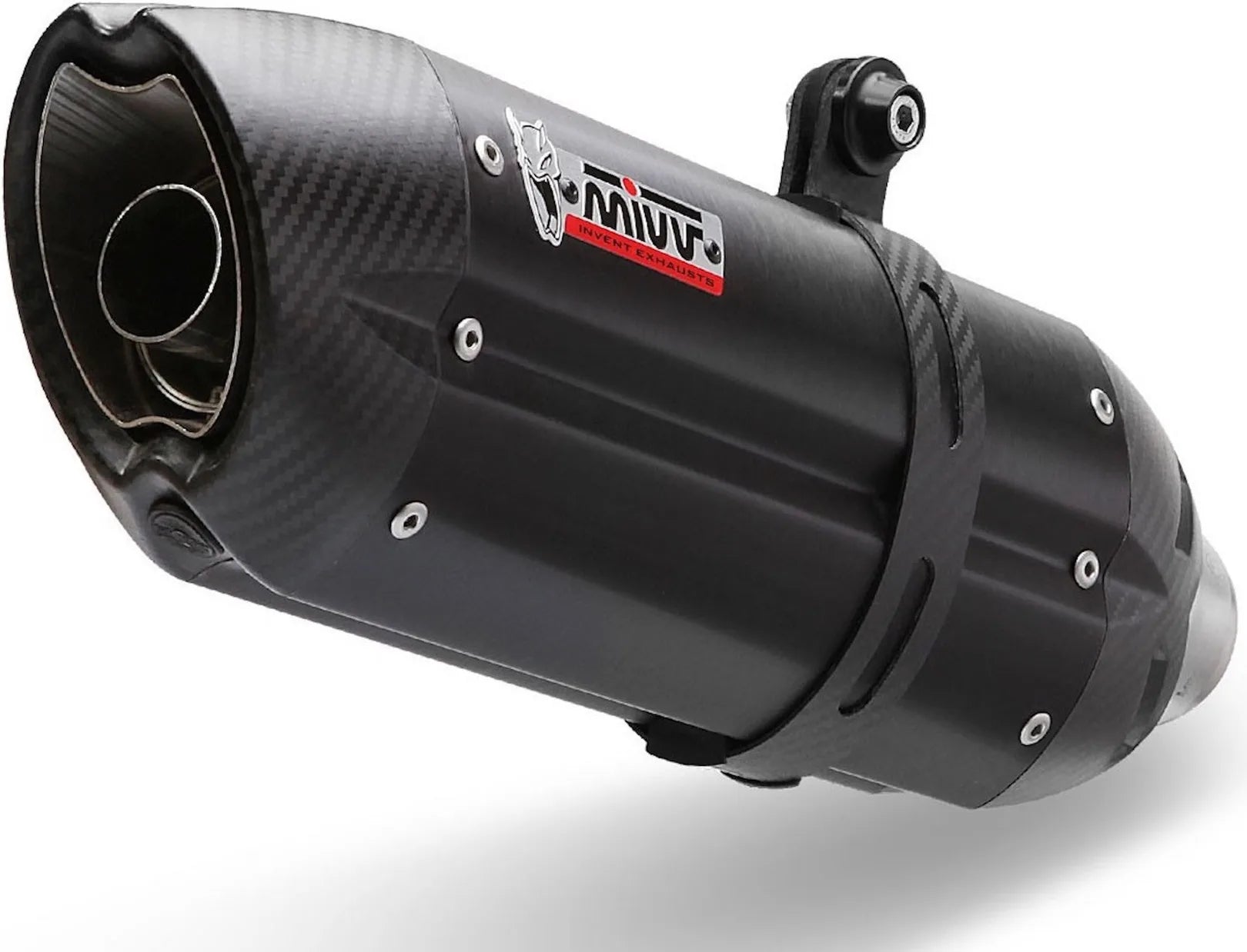 Terminale Di Scarico Con Omologazione Suono Suono Inox Nero Carbonio - Mivv Compatibile Con Suzuki Gsx-R 750 (2008-2010)