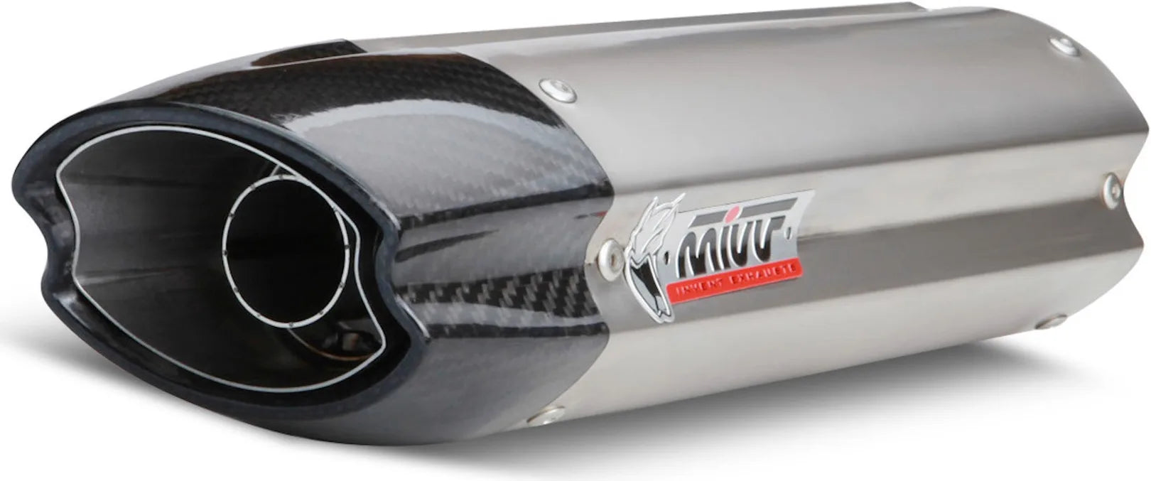 Terminale Di Scarico Con Omologazione Suono Suono Inox Carbonio - Mivv Compatibile Con Kawasaki Zx-10R (2007-2008)