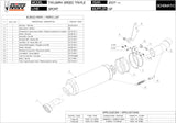 Non-Catalytic Exhaust Tip With Sound Certification Gp Carbon - Mivv Compatible With Triumph Speed Triple (2007-2010)