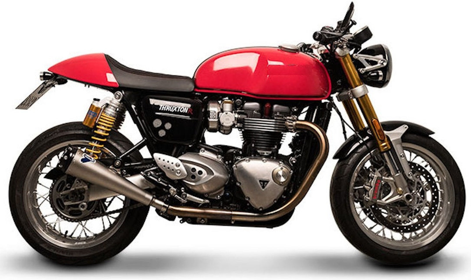 Dual Exhaust System With Sound Certification Conical Stainless Steel - Termignoni Compatible With Triumph Truxton (2016-2020)