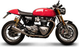 Dual Exhaust System With Sound Certification Conical Stainless Steel - Termignoni Compatible With Triumph Truxton (2016-2020)
