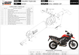 Terminale Di Scarico Con Omologazione Suono Oval Titanio Carbonio - Mivv Compatibile Con Triumph Tiger 800 (2011-2016)
