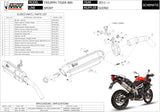 Exhaust Tip With Noise Certification Suono Steel Black Carbon - Mivv Compatible With Triumph Tiger 800 (2011-2016)