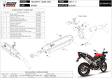 Terminale Di Scarico Con Omologazione Suono Suono Inox Carbonio - Mivv Compatibile Con Triumph Tiger 800 (2011-2016)