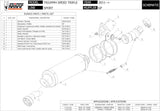 Terminale Di Scarico Con Omologazione Suono Gp Inox Nero - Mivv Compatibile Con Triumph Speed Triple (2011-2015)