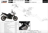 Terminale Di Scarico Catalizzato E Con Omologazione Suono Oval Carbonio Carbonio - Mivv Compatibile Con Triumph Tiger 1050 Sport (2013-2016)
