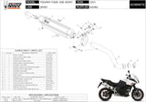 Terminale Di Scarico Non Catalizzato E Con Omologazione Suono Suono Inox Nero Carbonio - Mivv Compatibile Con Triumph Tiger 1050 Sport (2013-2016)
