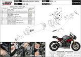 Exhaust Tip With Noise Certification Gp Carbon - Mivv Compatible With Triumph Speed Triple (2016-2017)