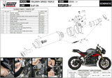 Terminale Di Scarico Con Omologazione Suono Gp Carbonio - Mivv Compatibile Con Triumph Speed Triple (2016-2017)
