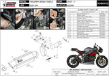Exhaust Tip With Noise Certification Suono Steel Black Carbon - Mivv Compatible With Triumph Speed Triple (2016-2017)