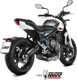 Impianto Di Scarico Completo Non Catalizzato E Senza Omologazione Suono X-M5 Inox Nero Carbonio - Mivv Compatibile Con Triumph Trident 660 (2021-2024)