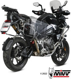 Terminale Di Scarico Con Omologazione Suono Dakar Inox Nero - Mivv Compatibile Con Triumph Tiger 1200 Gt - Rally (2021-2024)