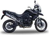 Terminale Di Scarico Con Omologazione Suono Gpe Anniversary Titanio - Gpr Compatibile Con Triumph Tiger 800 - Xr - Xc - Xrx - Xcx - Xrt - Xca (2011-2016)