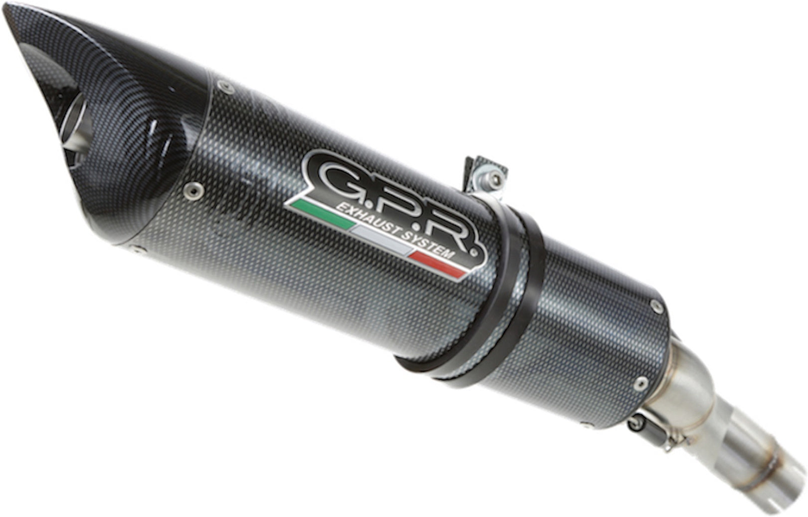 Exhaust Tip With Noise Certification Tiburon Carbon Look - Gpr Compatible With Triumph Daytona 675 (2006-2008)