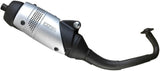 Complete Catalytic Exhaust System With Sound Certification Touring Stainless Steel - Leovince Compatible With Peugeot Squab (1995-1997)
