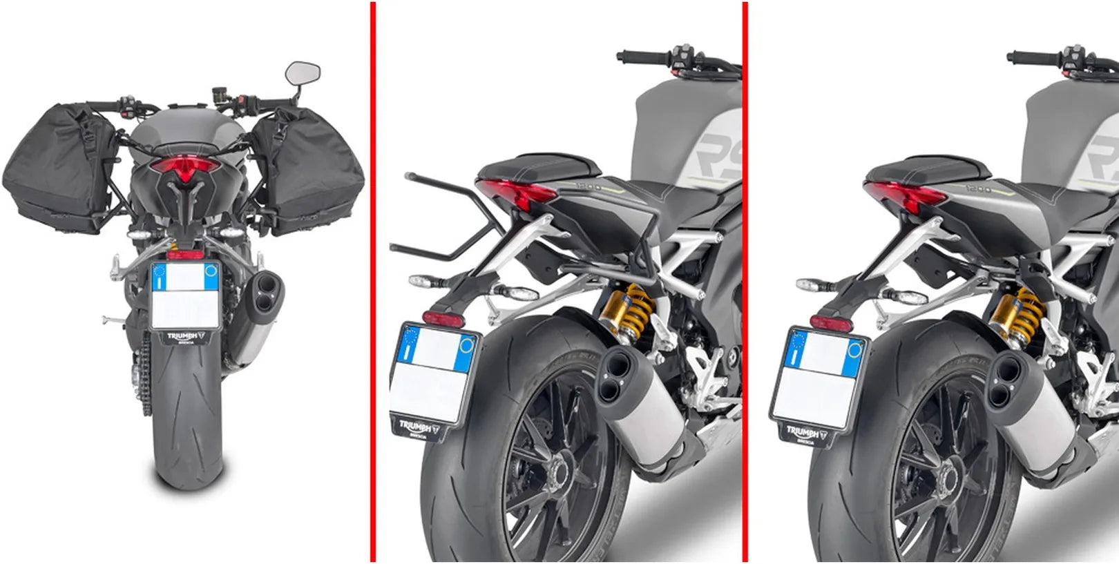 Borse Laterali Nero 60 Lt Nylon - Givi Compatibile Con Triumph Speed Triple 1200 Rs (2021-2024)