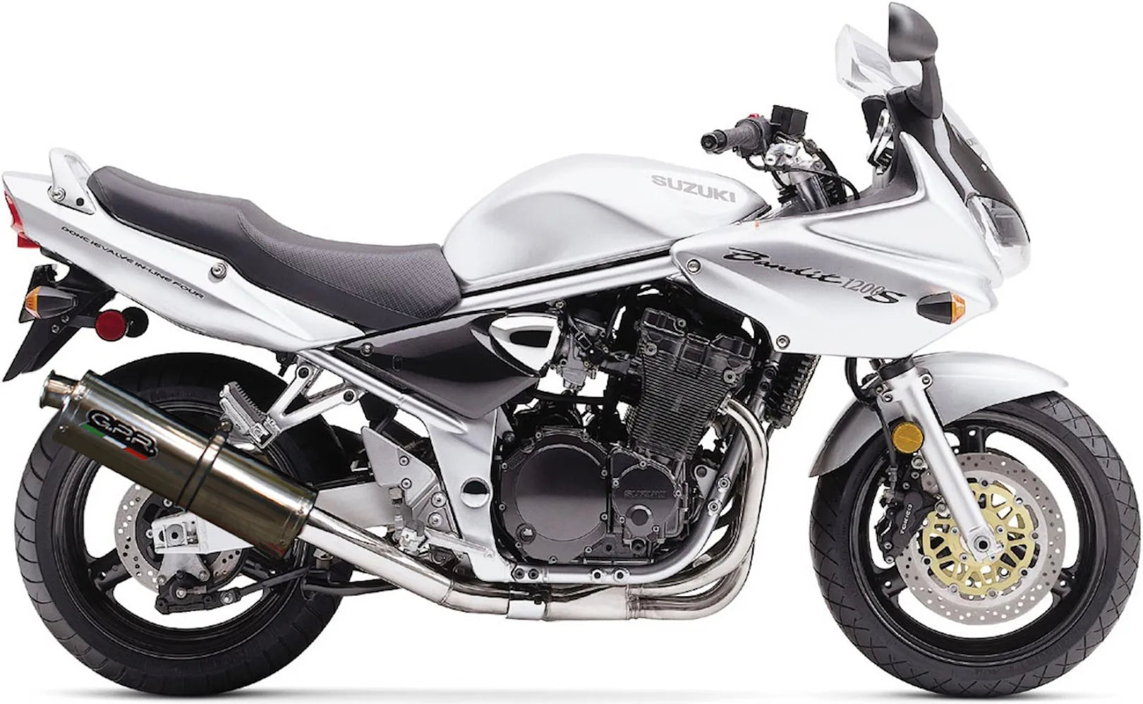 Terminale Di Scarico Catalizzato E Con Omologazione Suono Trioval Acciaio - Gpr Compatibile Con Suzuki Gsf 1200 Bandit - S (2005-2006)