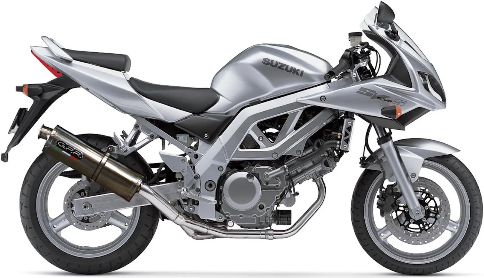 Terminale Di Scarico Con Omologazione Suono Trioval Acciaio - Gpr Compatibile Con Suzuki Sv 650 - S (2003-2010)