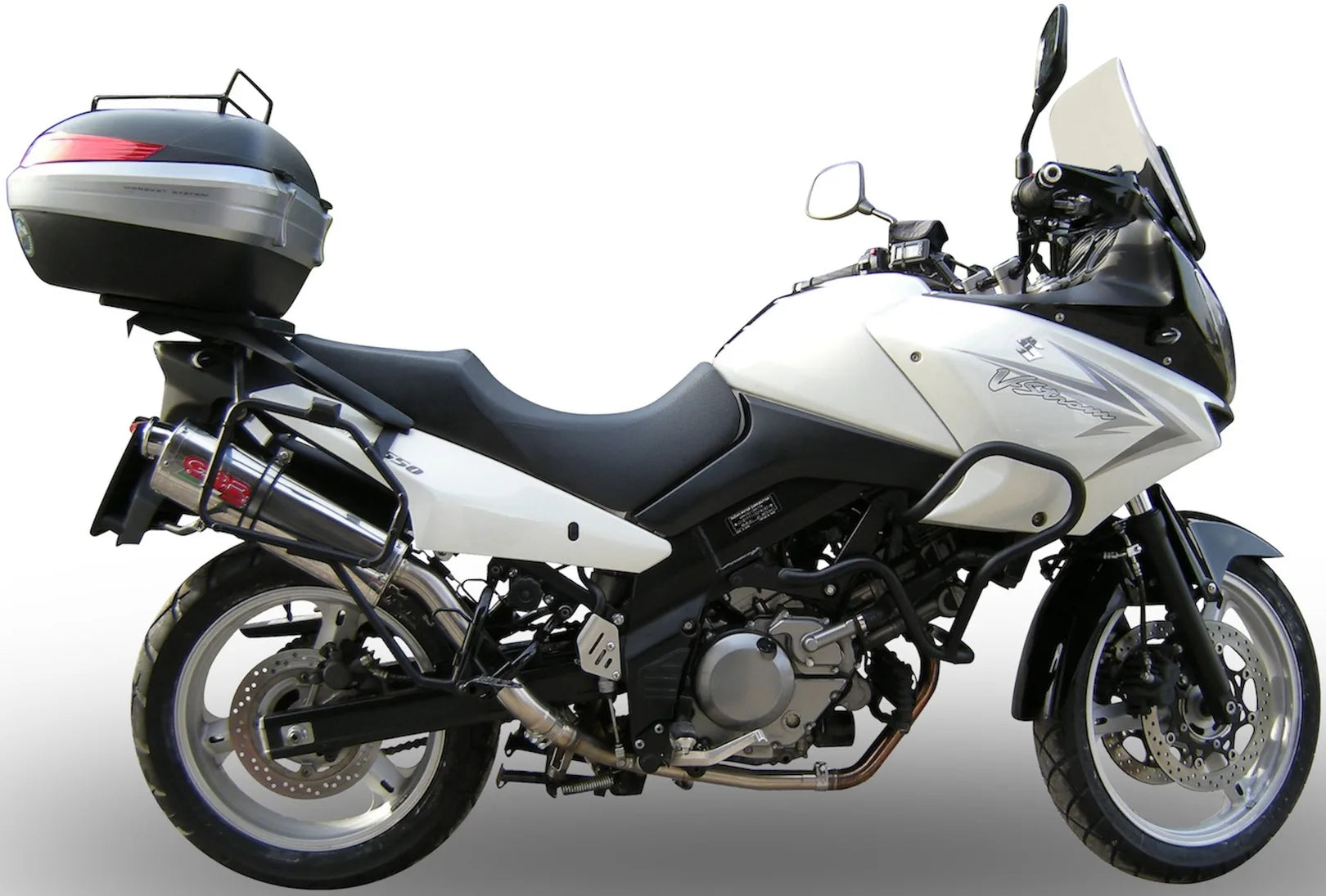 Terminale Di Scarico Con Omologazione Suono Trioval Acciaio - Gpr Compatibile Con Suzuki V-Strom Dl 650 (2004-2011)